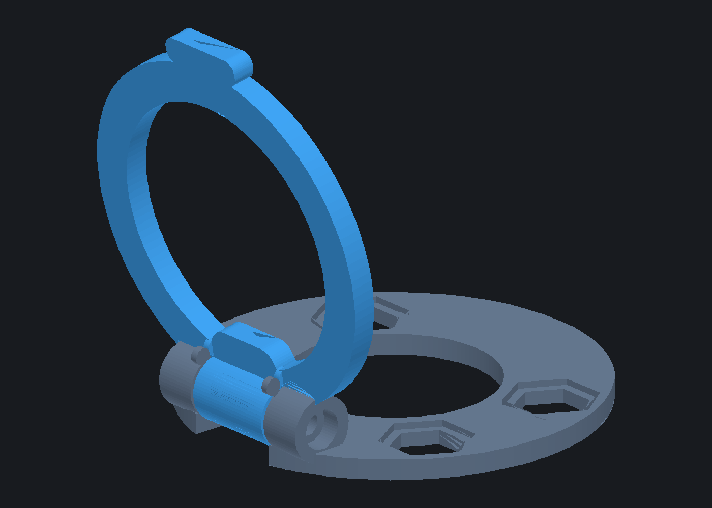 Aufgeklappter V2 Ringstand